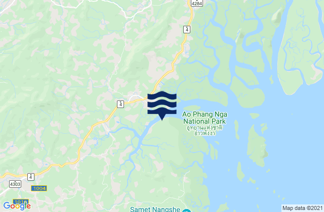Mappa delle maree di Amphoe Takua Thung, Thailand