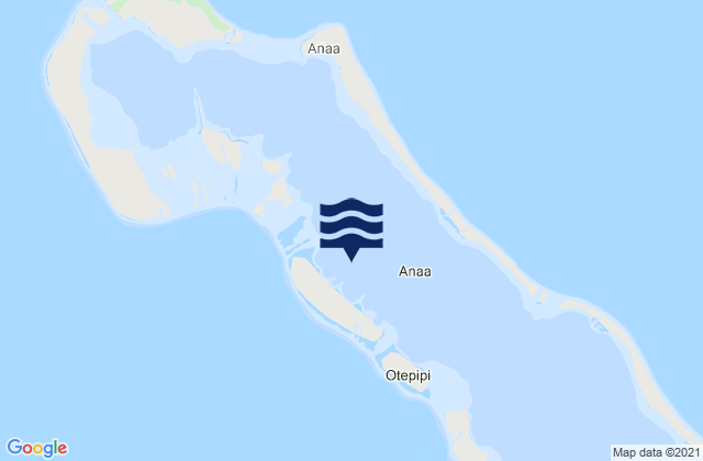 Mappa delle maree di Anaa, French Polynesia