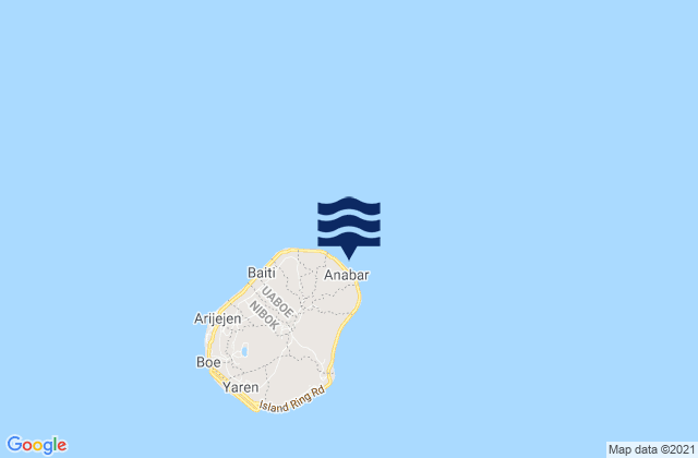 Mappa delle maree di Anabar District, Nauru