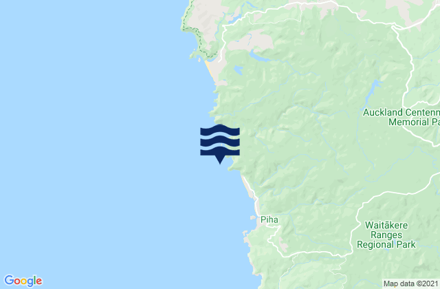 Mappa delle maree di Anawhata, New Zealand