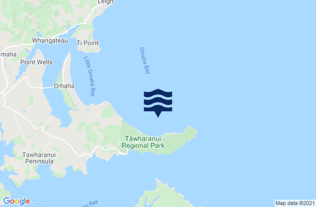 Mappa delle maree di Anchor Bay, New Zealand