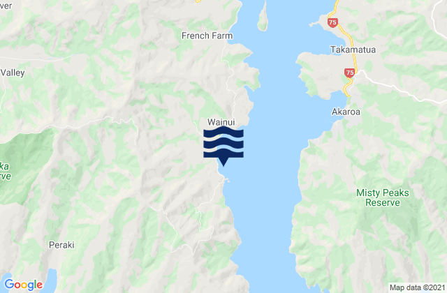 Mappa delle maree di Anchorage Bay, New Zealand