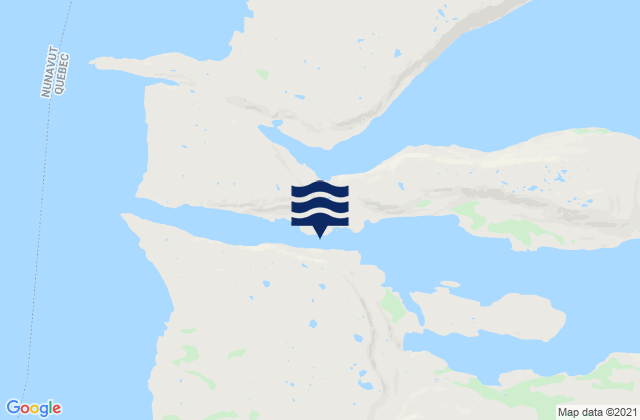 Mappa delle maree di Anderson Island Hudson, Canada