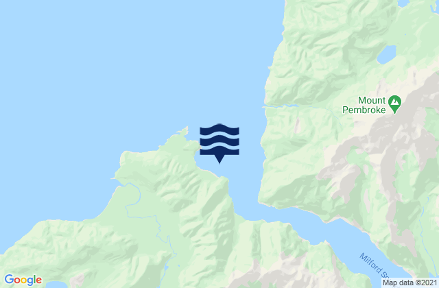 Mappa delle maree di Anita Bay, New Zealand
