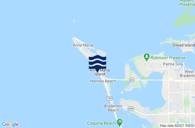 Mappa delle maree di Anna Maria Island, United States