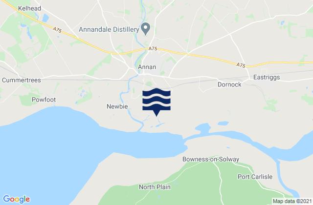 Mappa delle maree di Annan, United Kingdom
