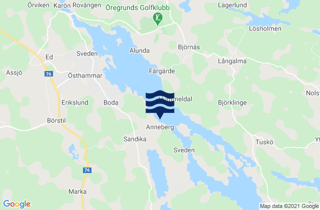 Mappa delle maree di Anneberg, Sweden