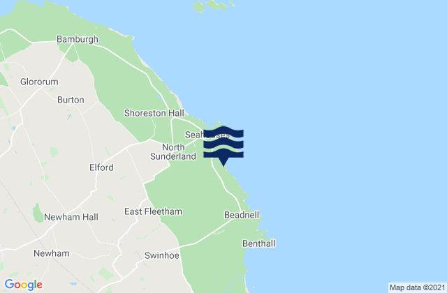 Mappa delle maree di Annstead Beach, United Kingdom