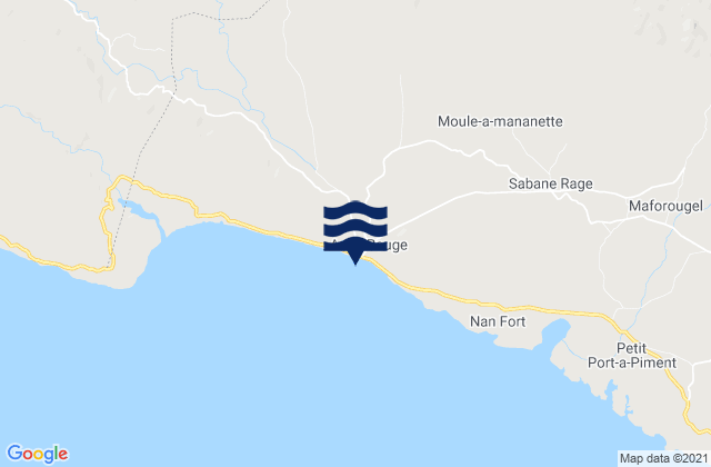Mappa delle maree di Anse Rouge, Haiti
