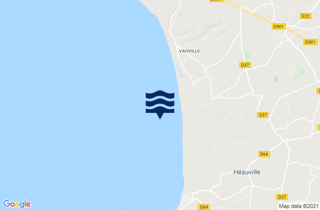 Mappa delle maree di Anse de Vauville, France