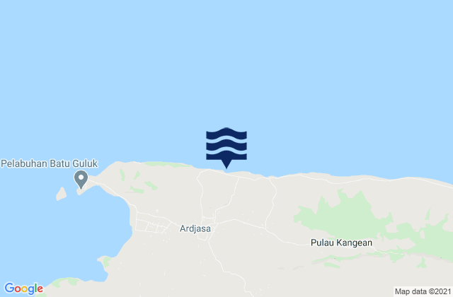 Mappa delle maree di Anyar, Indonesia
