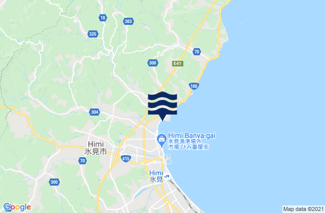 Mappa delle maree di Ao, Japan