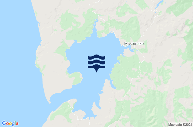 Mappa delle maree di Aotea Harbour, New Zealand