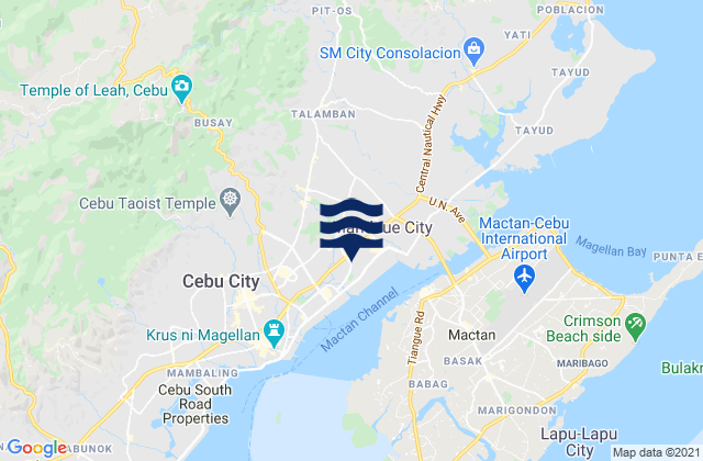 Mappa delle maree di Apas, Philippines