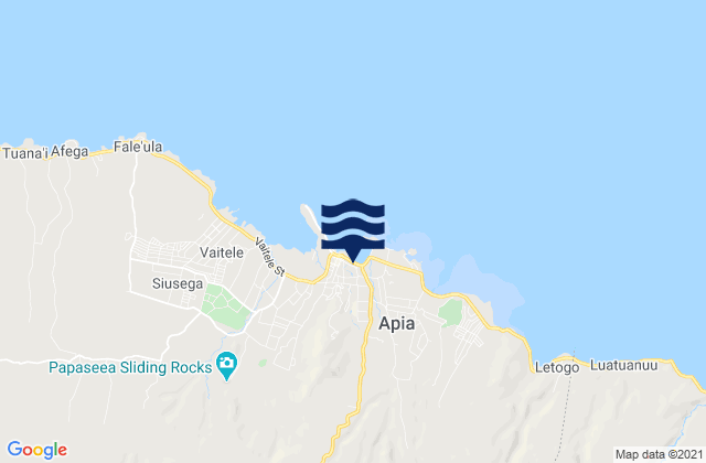 Mappa delle maree di Apia, Samoa
