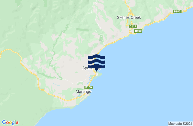 Mappa delle maree di Apollo Bay, Australia