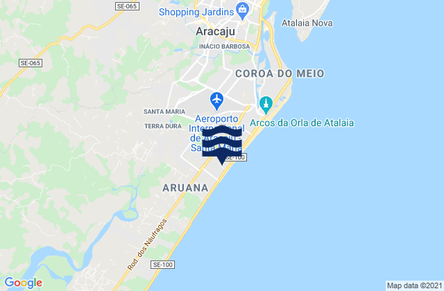 Mappa delle maree di Aracaju, Brazil