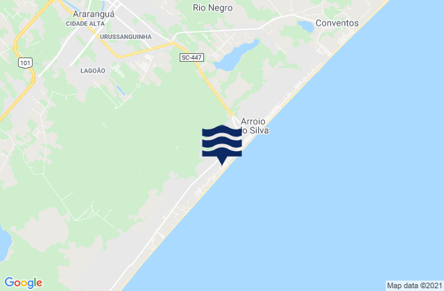 Mappa delle maree di Araranguá, Brazil