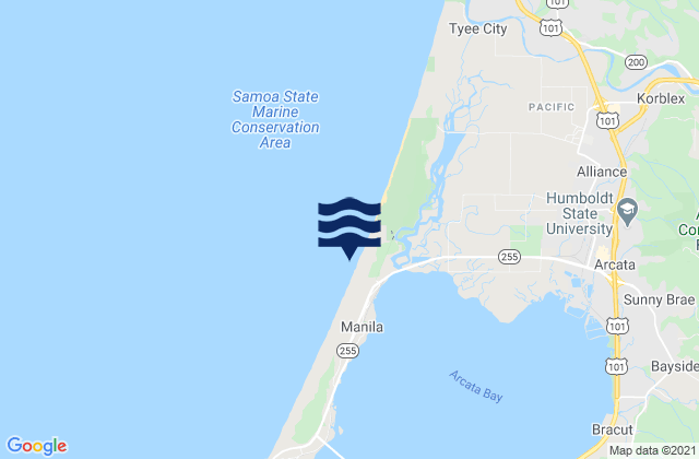 Mappa delle maree di Arcata Wharf, United States