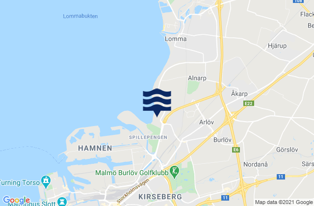 Mappa delle maree di Arlöv, Sweden