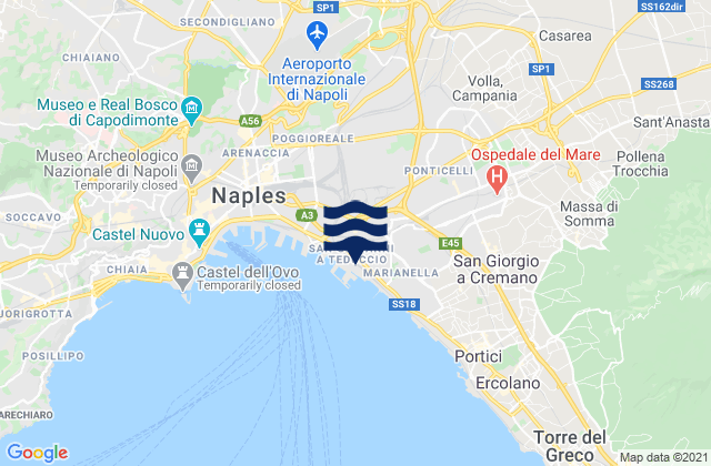 Mappa delle maree di Arpino, Italy