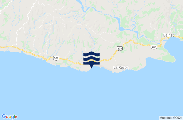 Mappa delle maree di Arrondissement de Bainet, Haiti