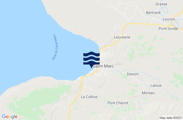 Mappa delle maree di Arrondissement de Saint-Marc, Haiti