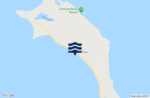 Mappa delle maree di Arthur’s Town, Bahamas
