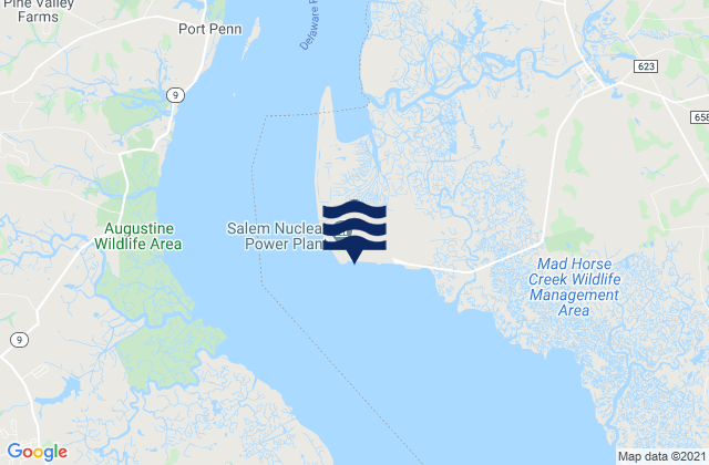 Mappa delle maree di Artificial Island Salem Nuclear Plant N.J., United States