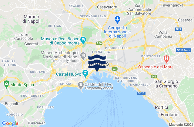 Mappa delle maree di Arzano, Italy