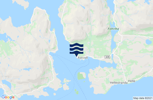 Mappa delle maree di Askvoll, Norway
