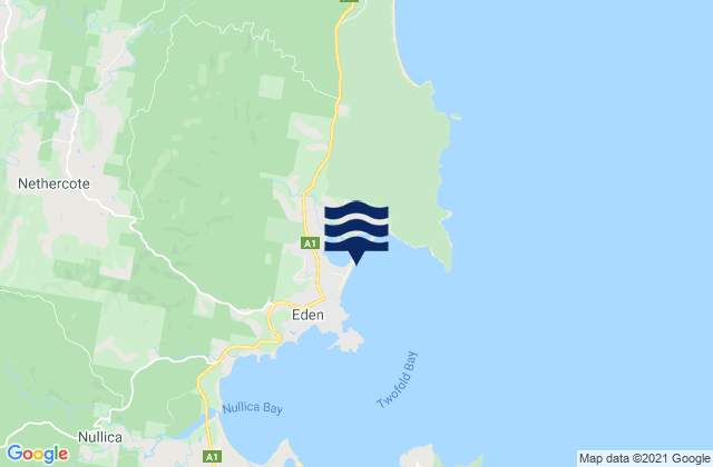 Mappa delle maree di Asling's Beach, Australia
