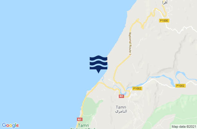 Mappa delle maree di Assif-n-ait Tamer, Morocco