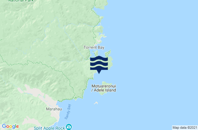 Mappa delle maree di Astrolabe Roadstead, New Zealand