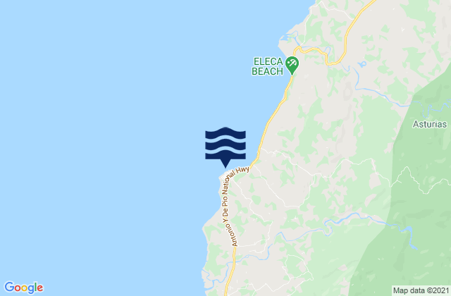 Mappa delle maree di Asturias, Philippines