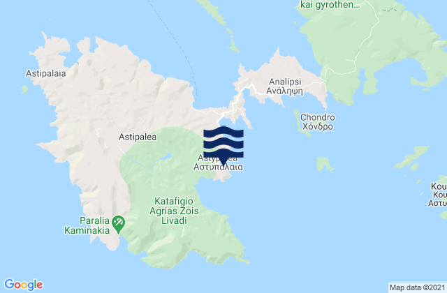 Mappa delle maree di Astypálaia, Greece