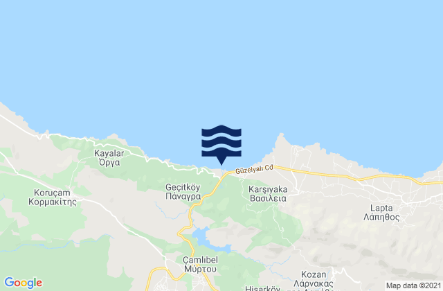 Mappa delle maree di Asómatos, Cyprus
