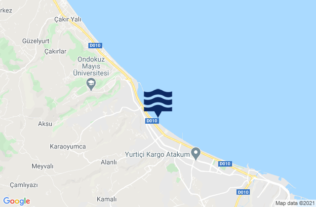 Mappa delle maree di Atakum, Turkey