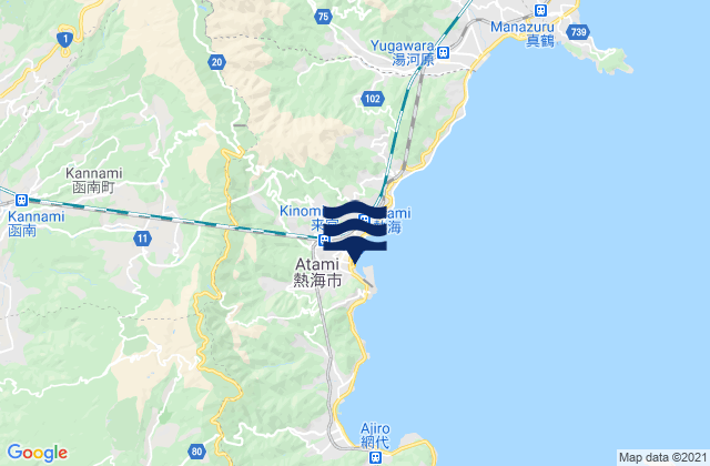 Mappa delle maree di Atami-shi, Japan