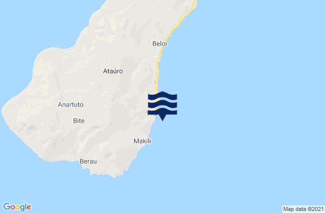 Mappa delle maree di Atauro Island, Timor Leste