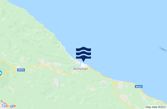Mappa delle maree di Atimonan, Philippines