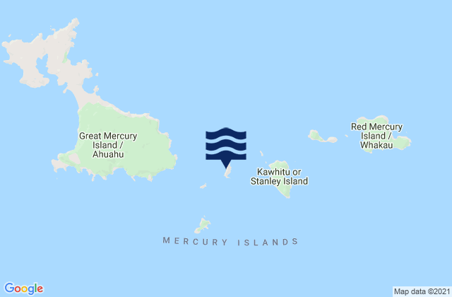 Mappa delle maree di Atiu or Middle Island, New Zealand