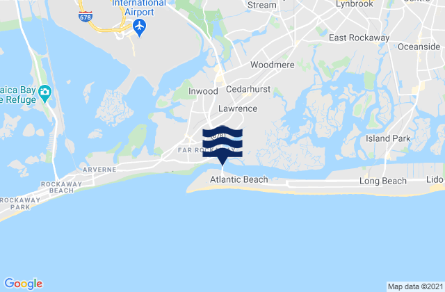 Mappa delle maree di Atlantic Beach Bridge, United States
