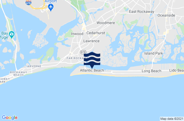Mappa delle maree di Atlantic Beach, United States