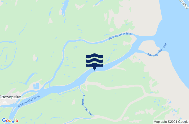 Mappa delle maree di Attawapiskat, Canada
