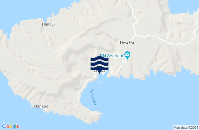 Mappa delle maree di Atuona, French Polynesia