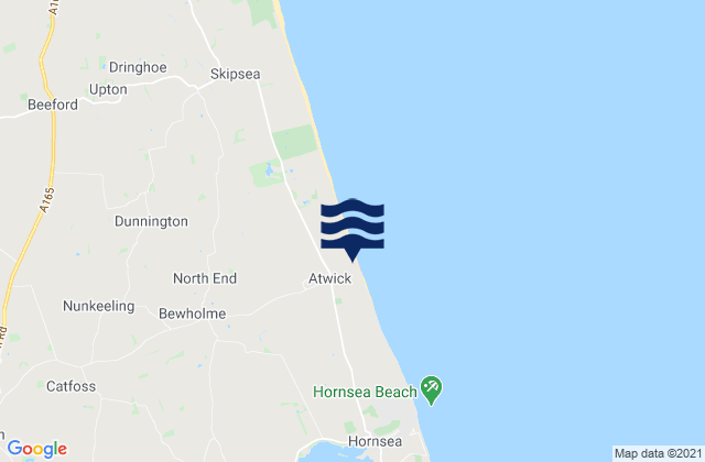 Mappa delle maree di Atwick, United Kingdom