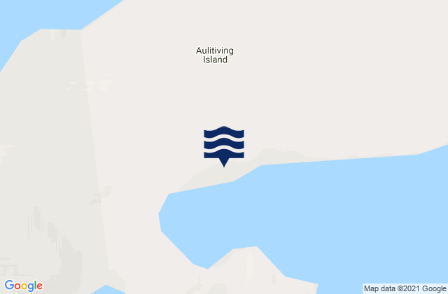 Mappa delle maree di Aulitiving Island, Canada