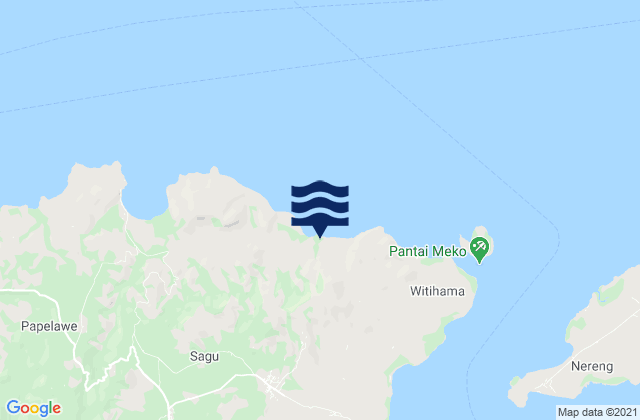 Mappa delle maree di Auona, Indonesia