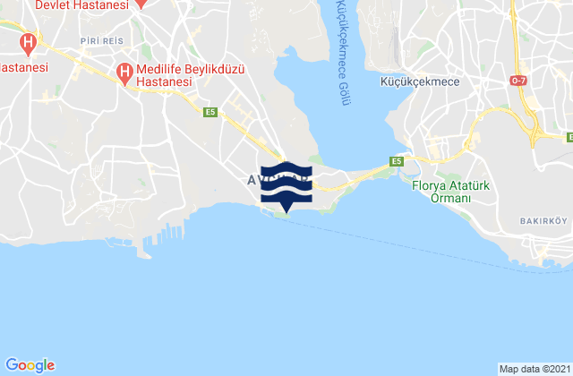 Mappa delle maree di Avcılar, Turkey